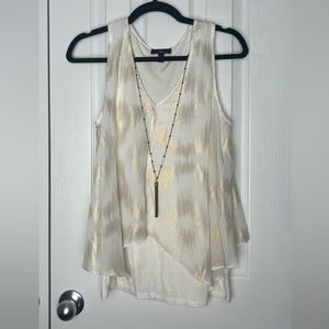 Beige and Gold Tank Top